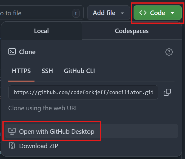 illustrates cloning via GitHub using GitHub desktop